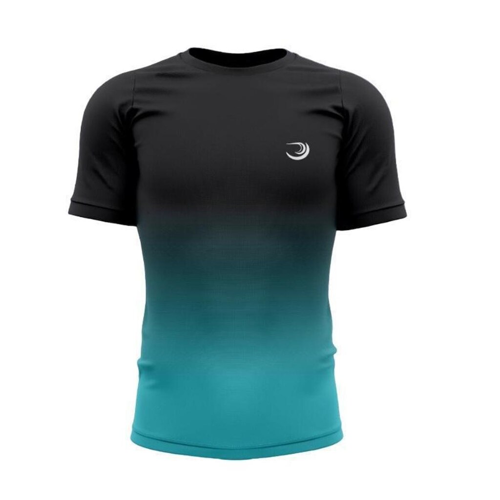 Camiseta Unissex Summer Pro Preta E Verde - Anti Odor + Proteção Uv 50°C