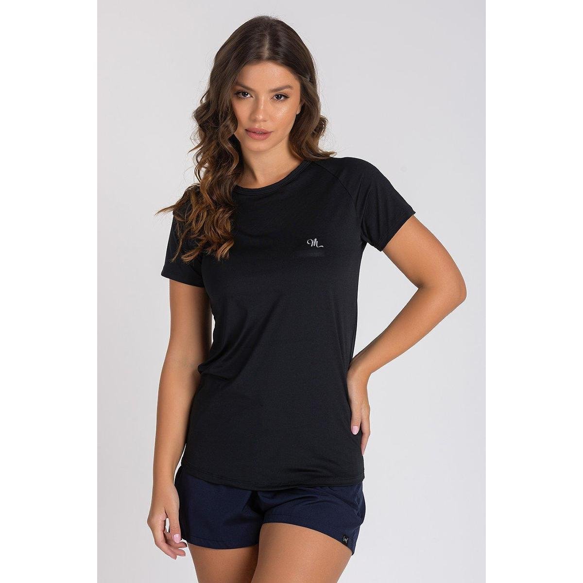 Camiseta UV DRY Raglan Manga Curta Feminina Preto Menor preço em Camiseta UV DRY Raglan Manga Curta Feminina Preto