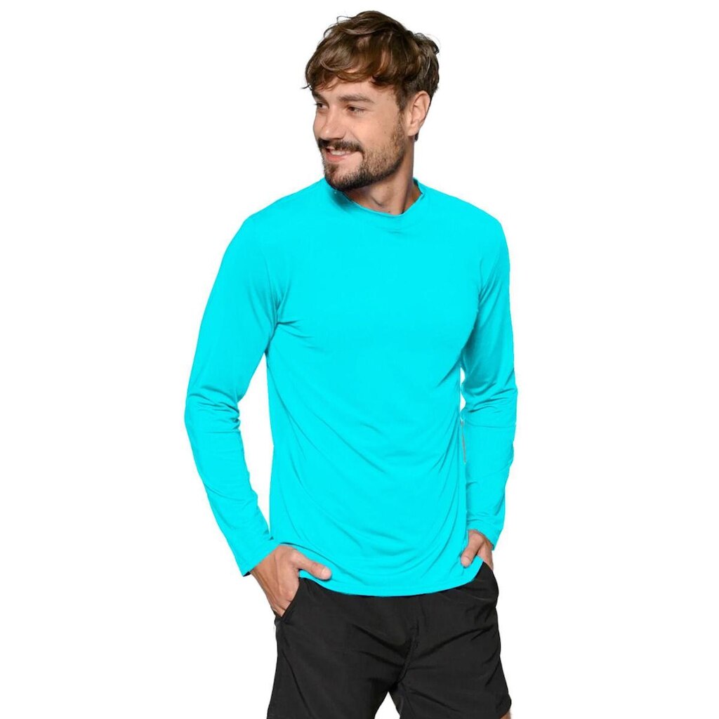 Camiseta UV Manga Longa Proteção Solar UV50+ Slim Fitness - EGG - Verde Limão
