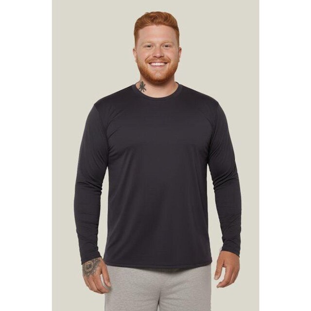 Camiseta UV Masculina Plus Size Manga Longa UV 50+ WSS Brasil