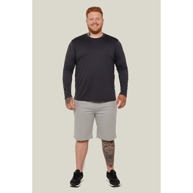 Camiseta UV Masculina Plus Size Manga Longa UV 50+ WSS Brasil