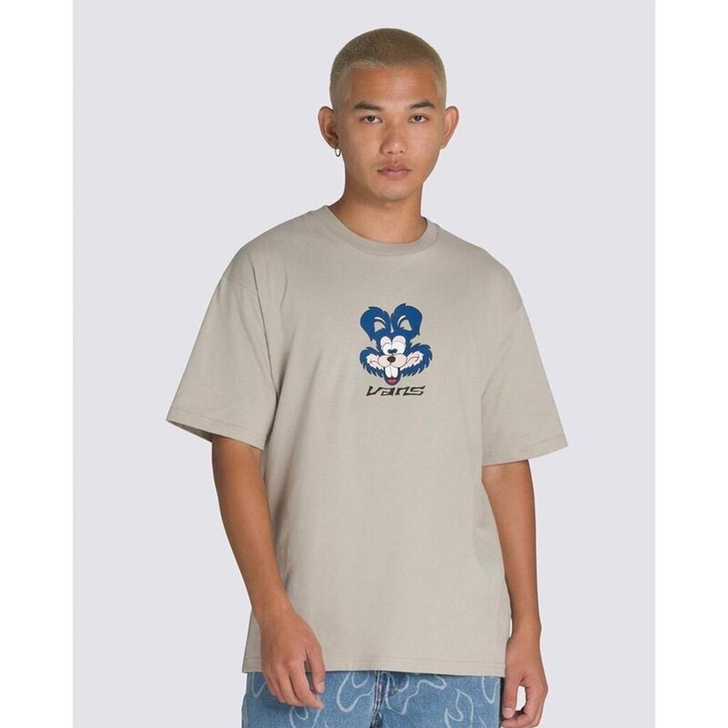 Camiseta Vans Toon Face Ss London Fog Cinza PP