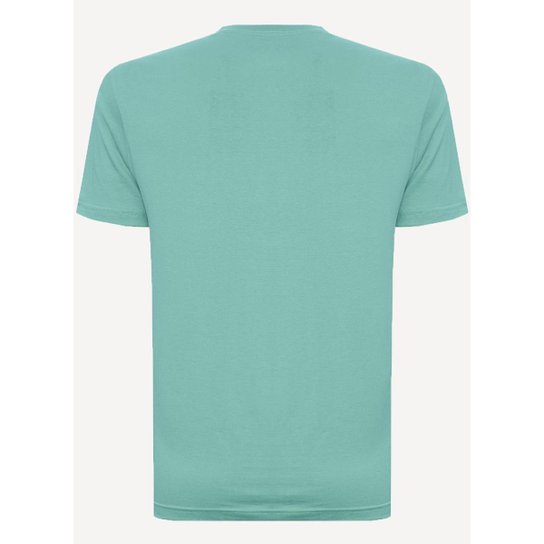 Camiseta Verde Água Lisa Aleatory Zattini