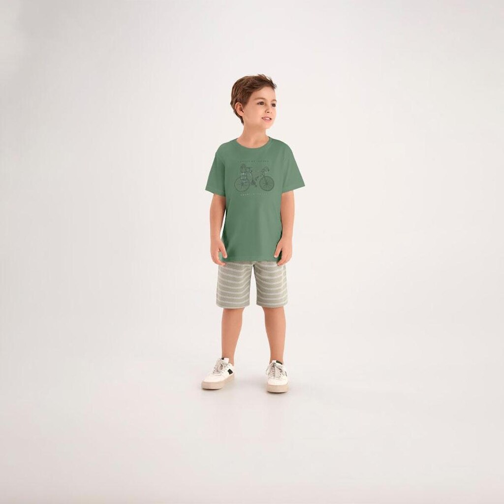 Camiseta Verde Infantil Pulla Bulla Menino - 53854-63