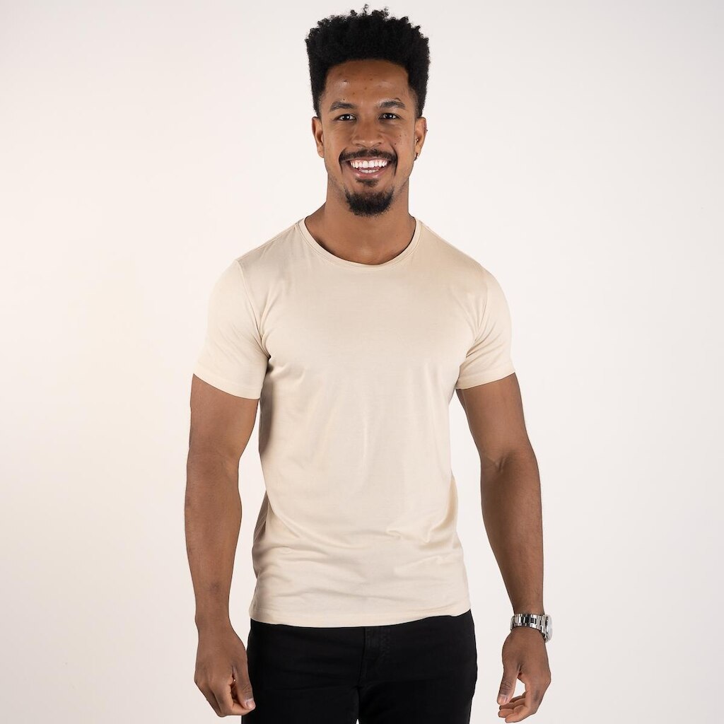 Camiseta Versatiold Algodão Egípcio Areia