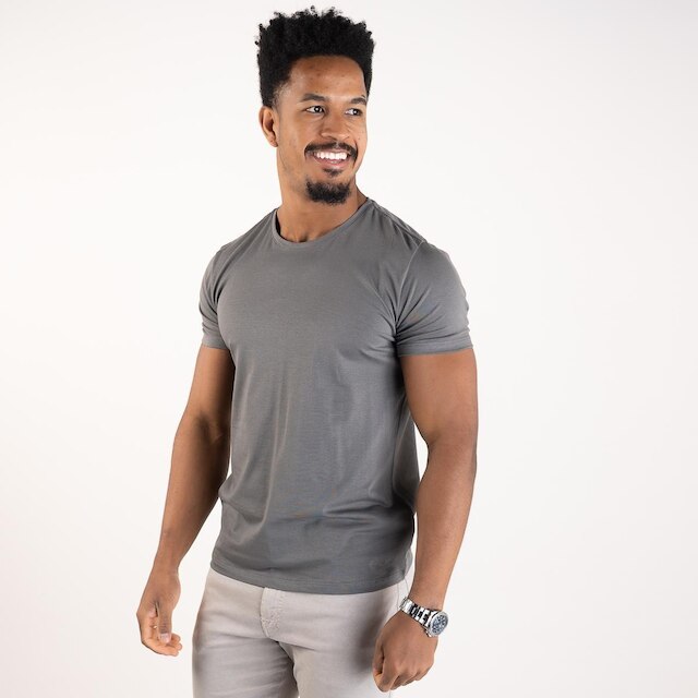Camiseta Versatiold Algodão Egípcio Cinza