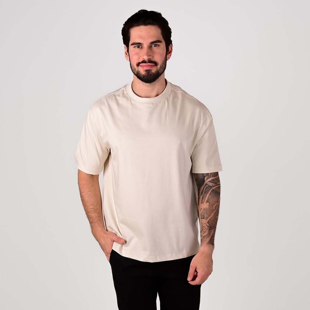 Camiseta Versatiold Oversized Areia