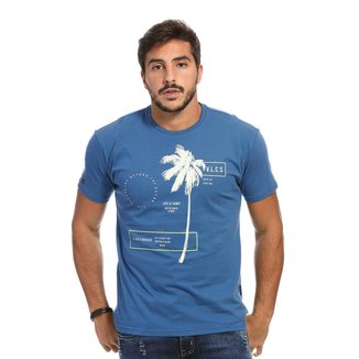 Camiseta VLCS Logotipia Manga Curta Azul