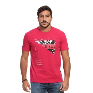 Camiseta VLCS Logotipia Manga Curta Vermelha