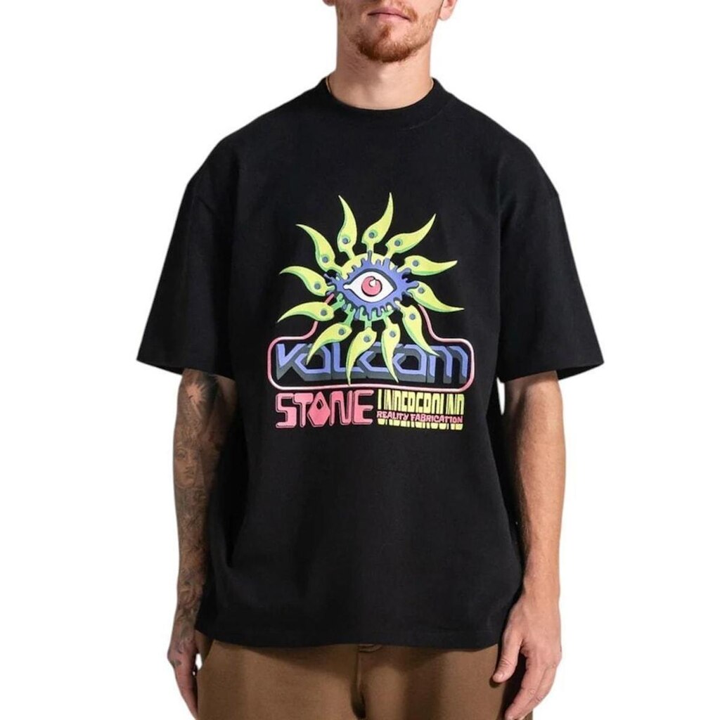 Camiseta Volcom Comfort Reality Preta