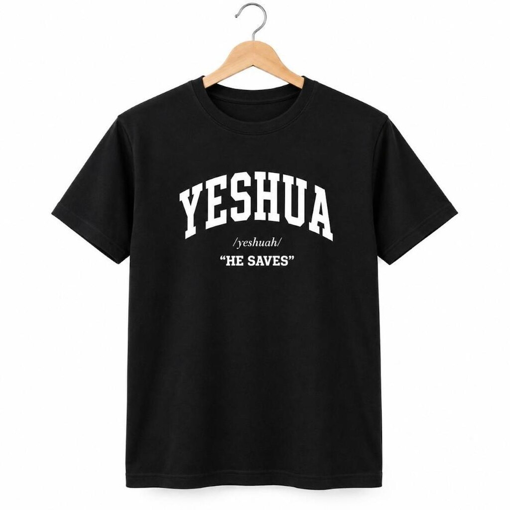 Camiseta Yeshua Algodão Unissex Catolica Missa Manga Curta Elegante Confortavel
