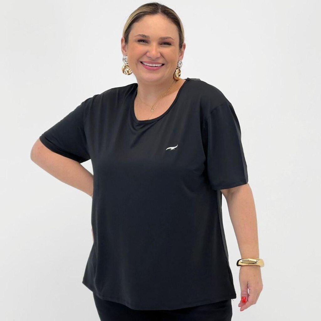 Camiseta Zee Rucci Dry Plus Size Manga Curta Feminina