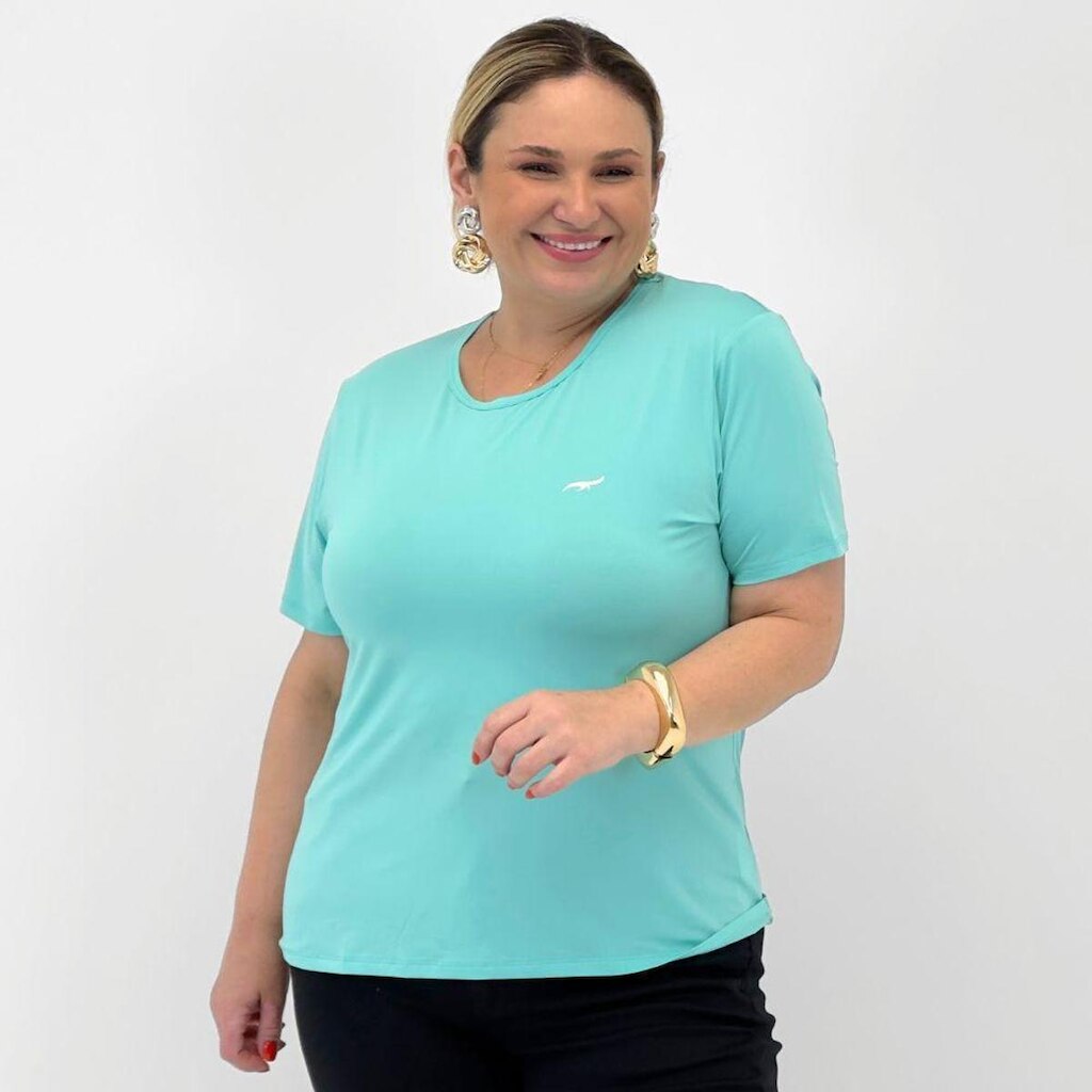 Camiseta Zee Rucci Dry Plus Size Manga Curta Feminina