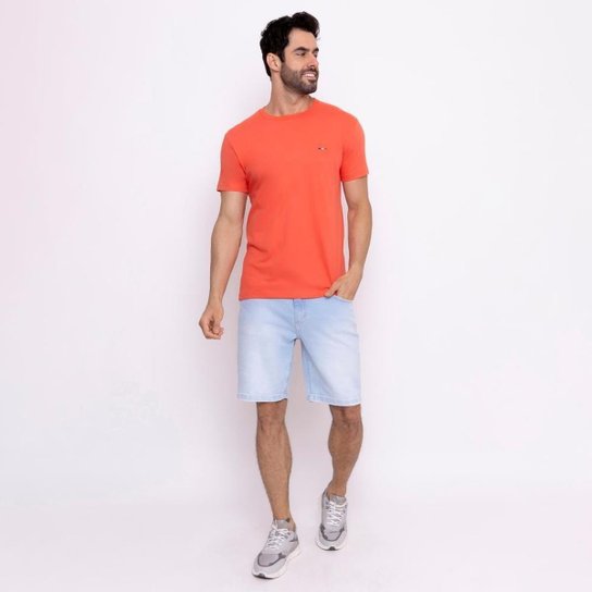 Camisetas Industrie Básicas Masculina em Algodão Premium no Estilo Bordado França