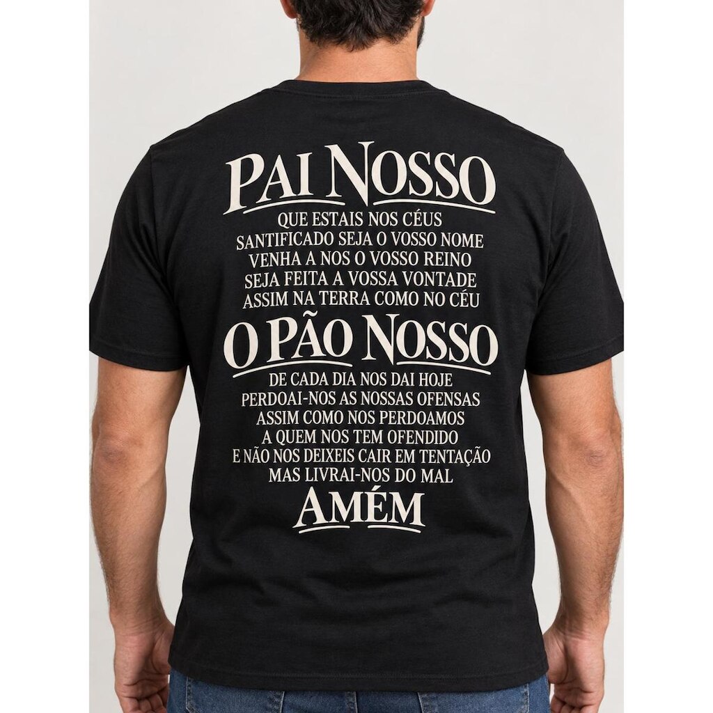CAMISETAS MASCULINA PAI NOSSO