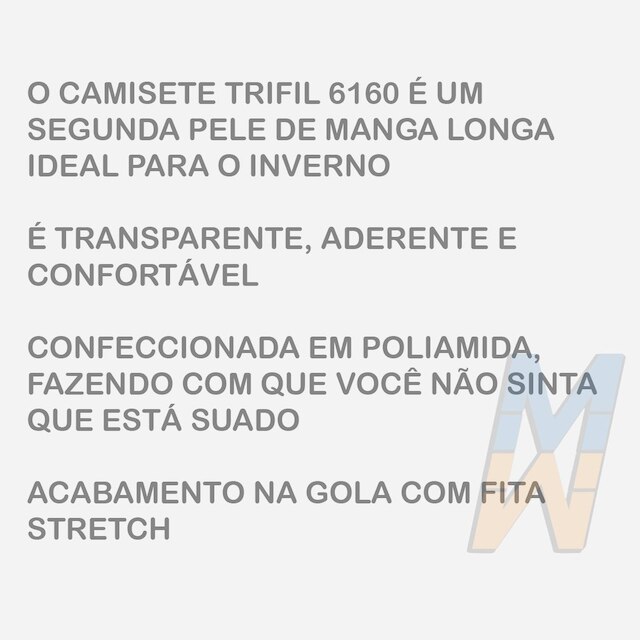 Camisete Segunda Pele Manga Longa Trifil 6160 Poliamida