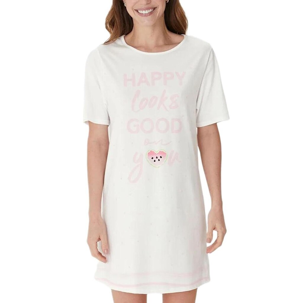Camisola Curta Malwee 1000131532 feminina Estampada Algodão T. P/XGG