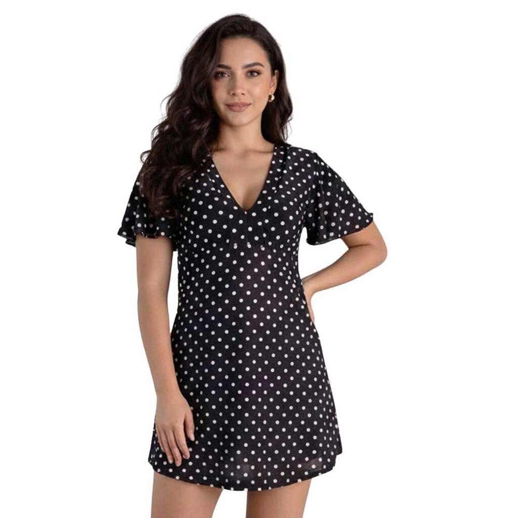 Camisola Curta Poá Sepie 4079
