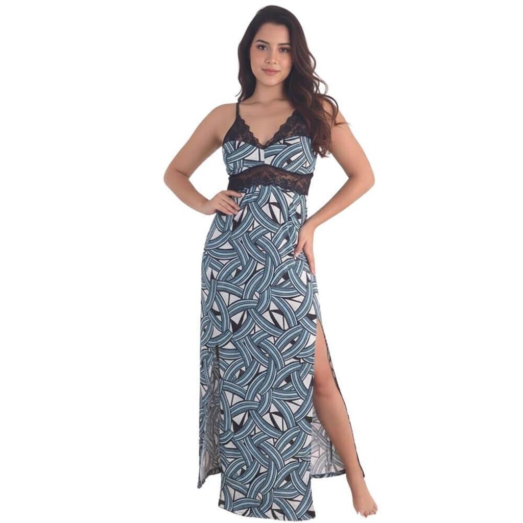 Camisola Longa com Renda Sepie 4092