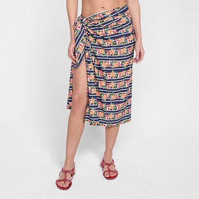 Canga Água Doce Floral Feminina - Feminino