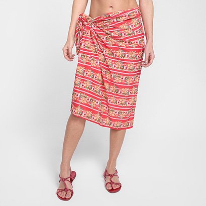 Canga Água Doce Floral Feminina - Feminino