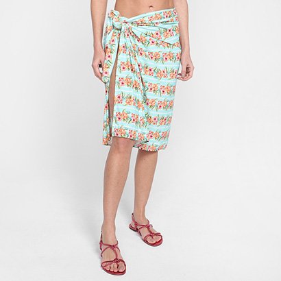 Canga Água Doce Floral Feminina - Feminino