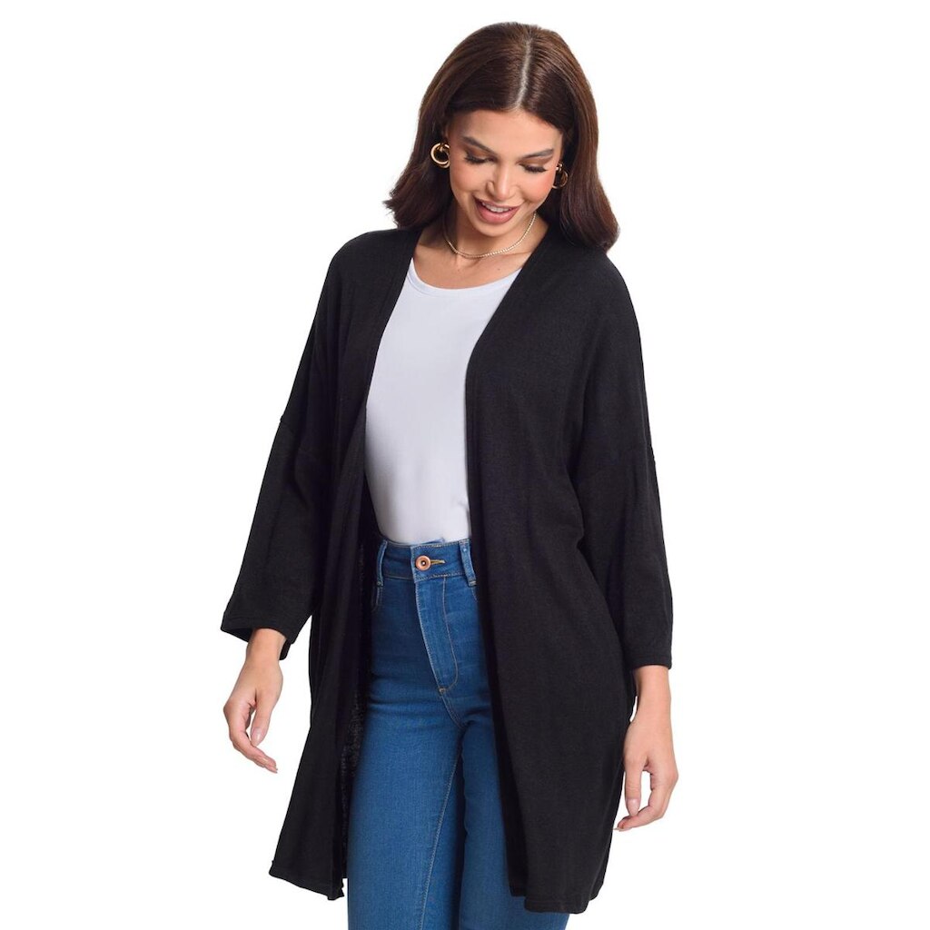 Cardigan Alongado Rovitex Preto