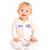 Cardigan Bebê Menina Animadoras Subaquáticas Alphabeto - Off White