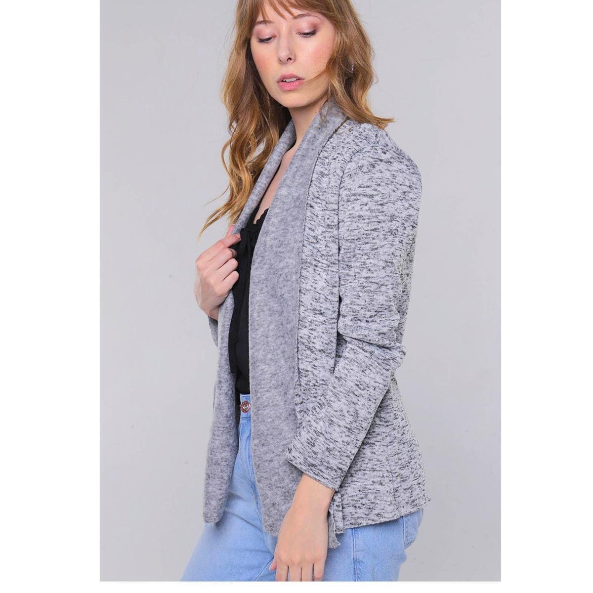 cardigan cinza claro