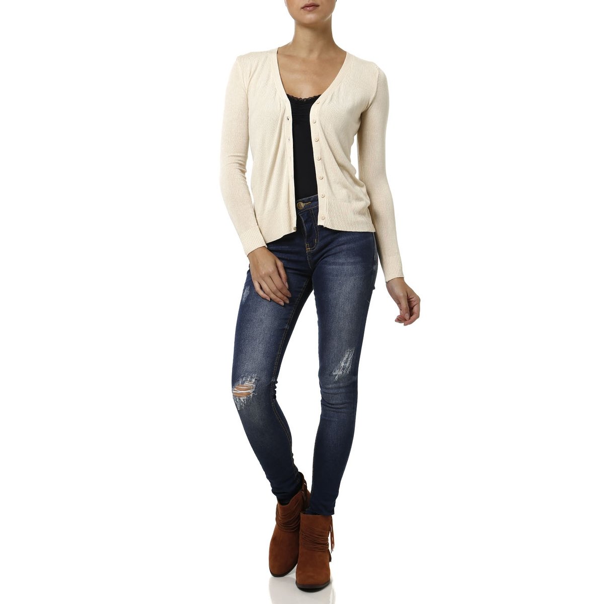 cardigan feminino dourado