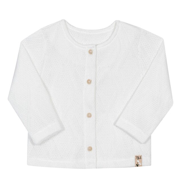 Cardigan Infantil Menina Branco Nini &amp; Bambini