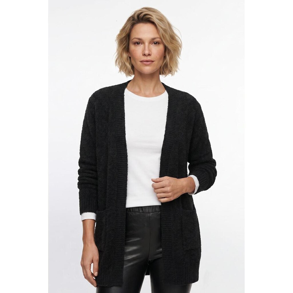 Cardigan longo feminino tricot com bolso 61290