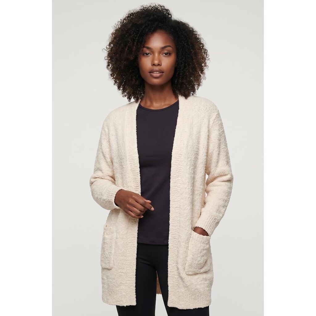 Cardigan longo feminino tricot com bolso 61290
