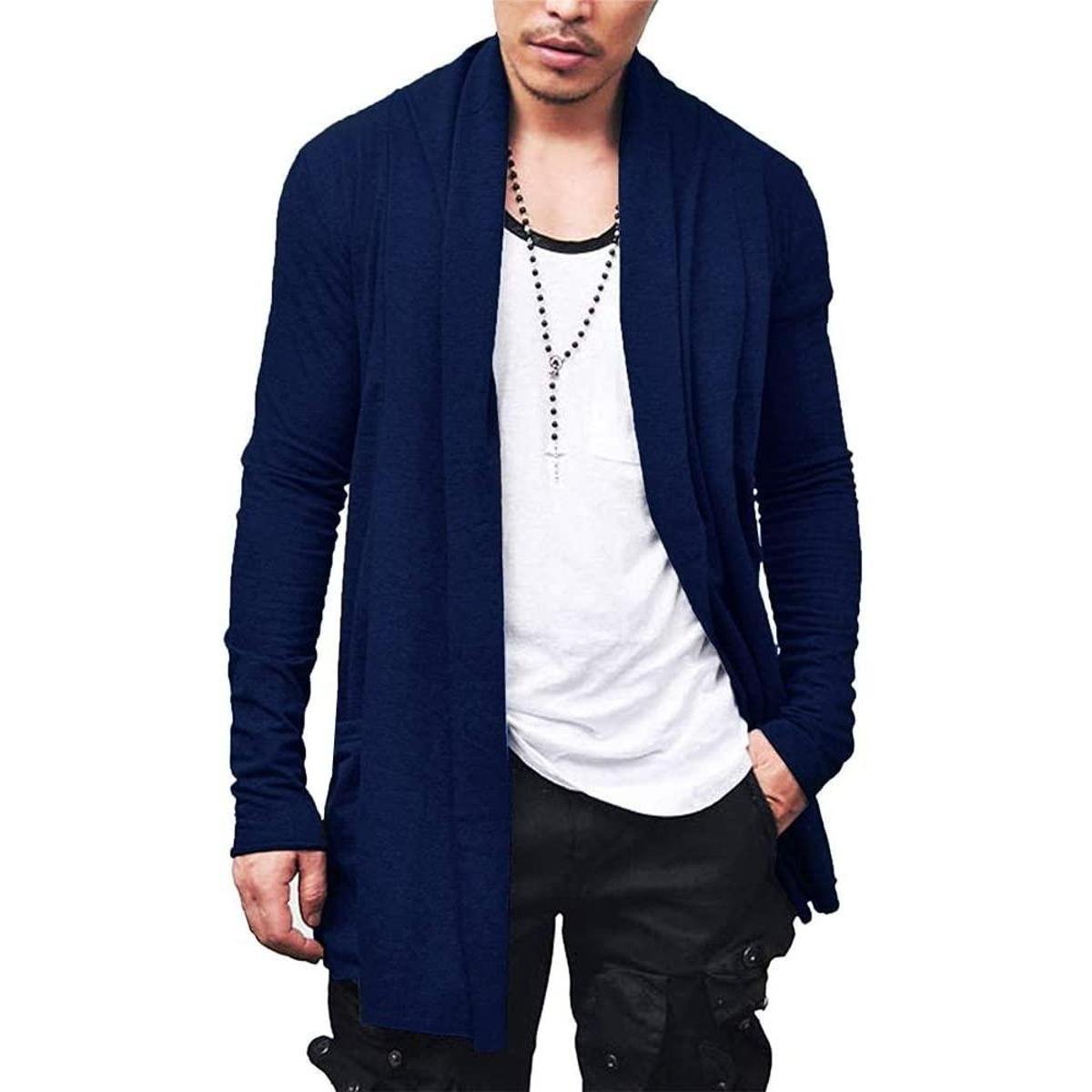 Cardigan Masculino Estilo Slim Confortável Sobretudo Blazer é ruim? Cardigan Masculino Estilo Slim Confortável Sobretudo Blazer é boa?
