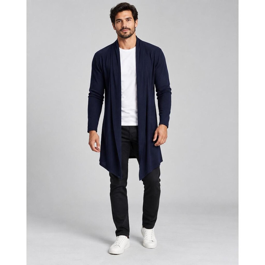 Cardigan Masculino Sem Bolso Manga Longa Slim Confortável