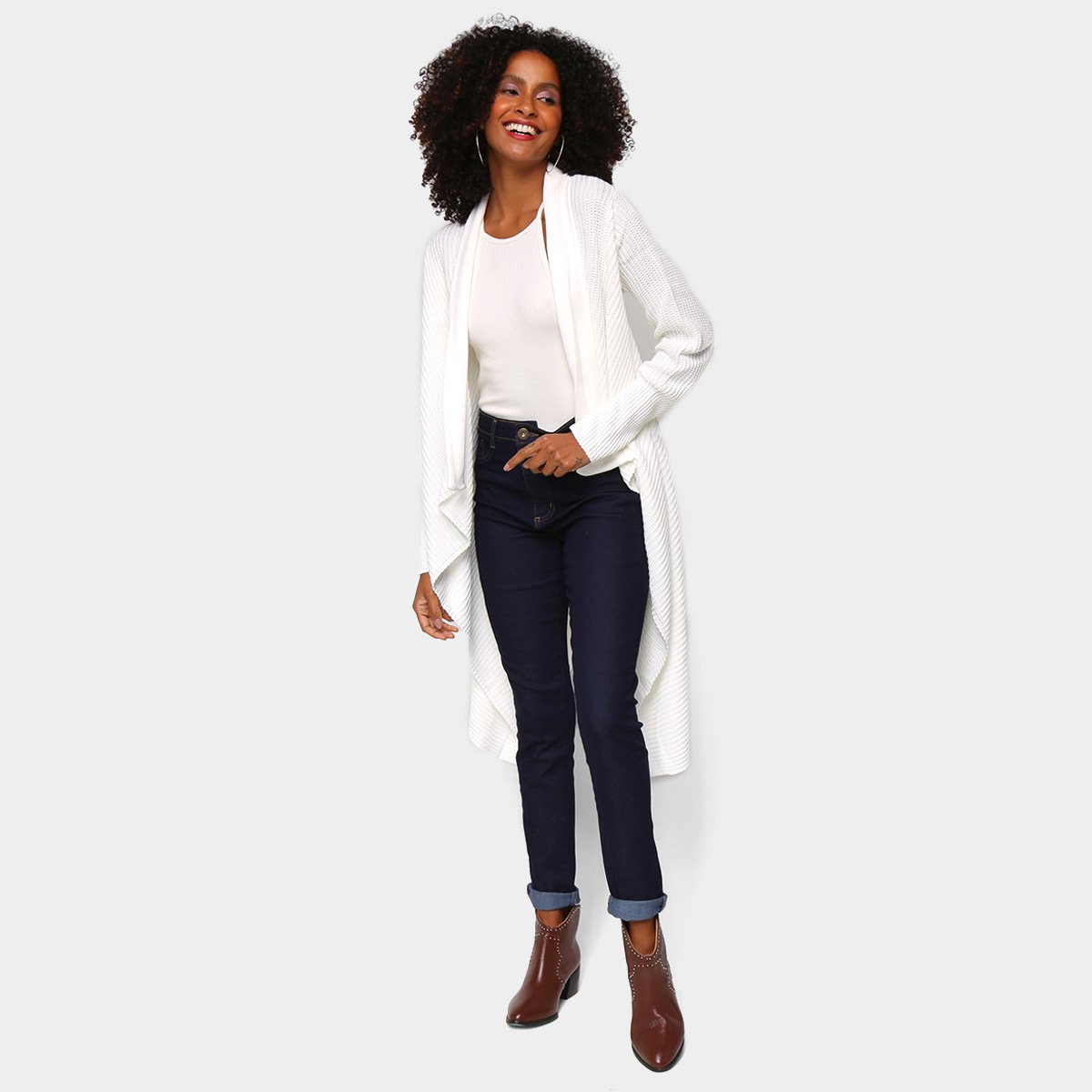 cardigan off white longo