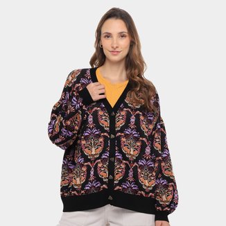 Cardigan Tricot Farm Feminino