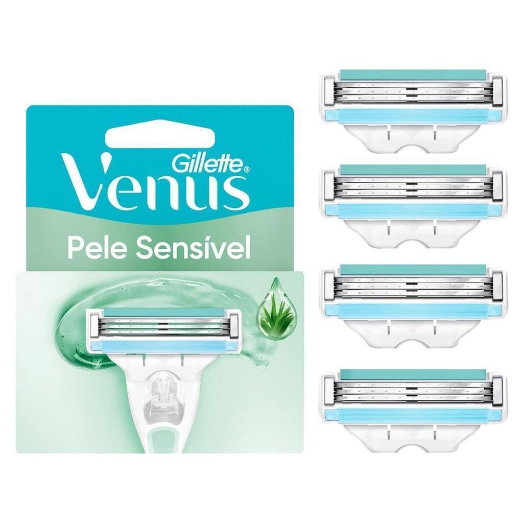 Carga para Aparelho de Depilação Gillette Venus Pele Sensível 4 Unidades