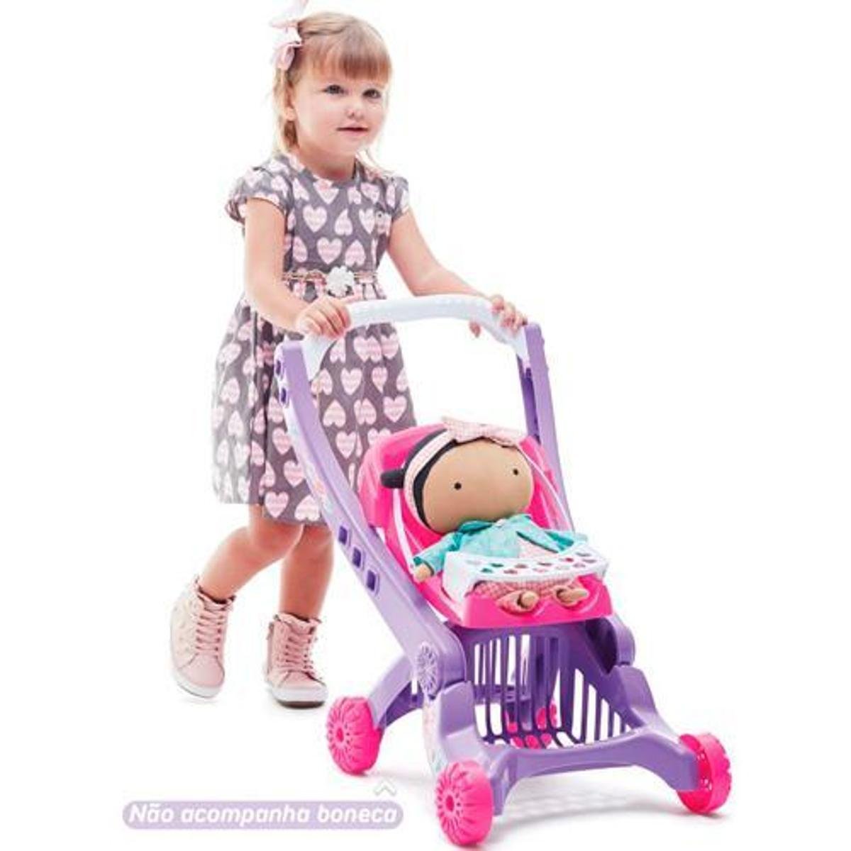 Carrinho De Boneca Imaginativa Bebaby Calesita C214 Menor preço em Carrinho De Boneca Imaginativa Bebaby Calesita C214