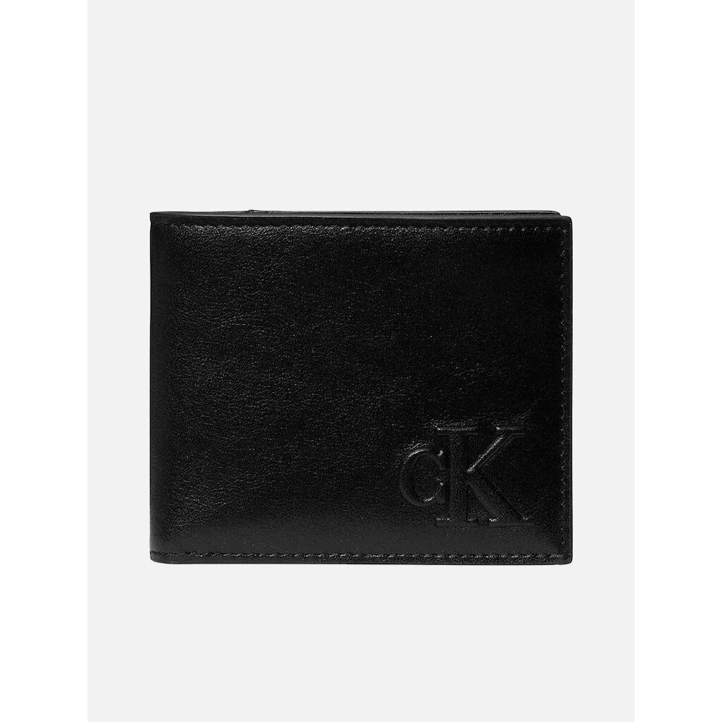Carteira Calvin Klein Couro Sculpted Logo Bold Preta