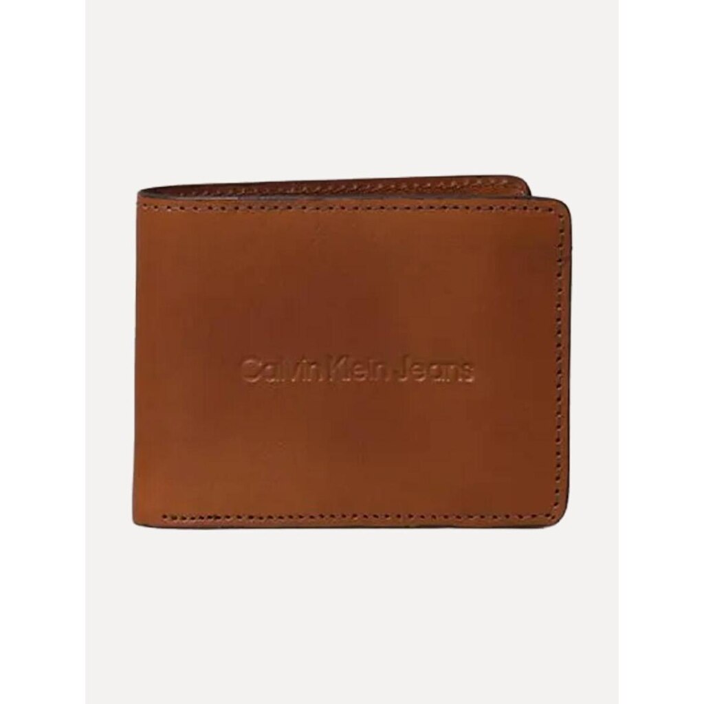 Carteira Calvin Klein Jeans Couro Basic Marrom