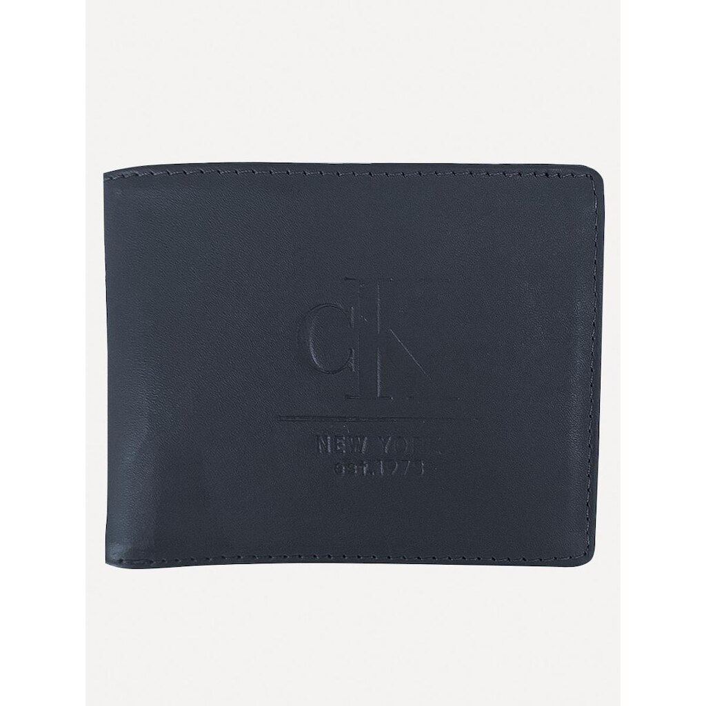 Carteira Calvin Klein Jeans Couro CKJ New York Azul