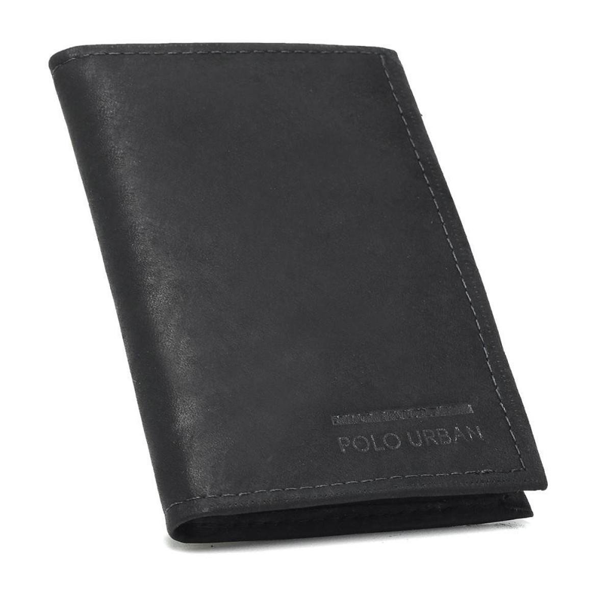 Carteira Casual em Couro Masculino Basica com Divisorias e Porta Documentos - Preto Menor preço em Carteira Casual em Couro Masculino Basica com Divisorias e Porta Documentos - Preto