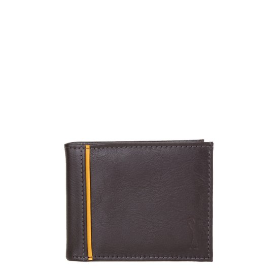 Carteira Couro Aleatory Land Masculina - Marrom