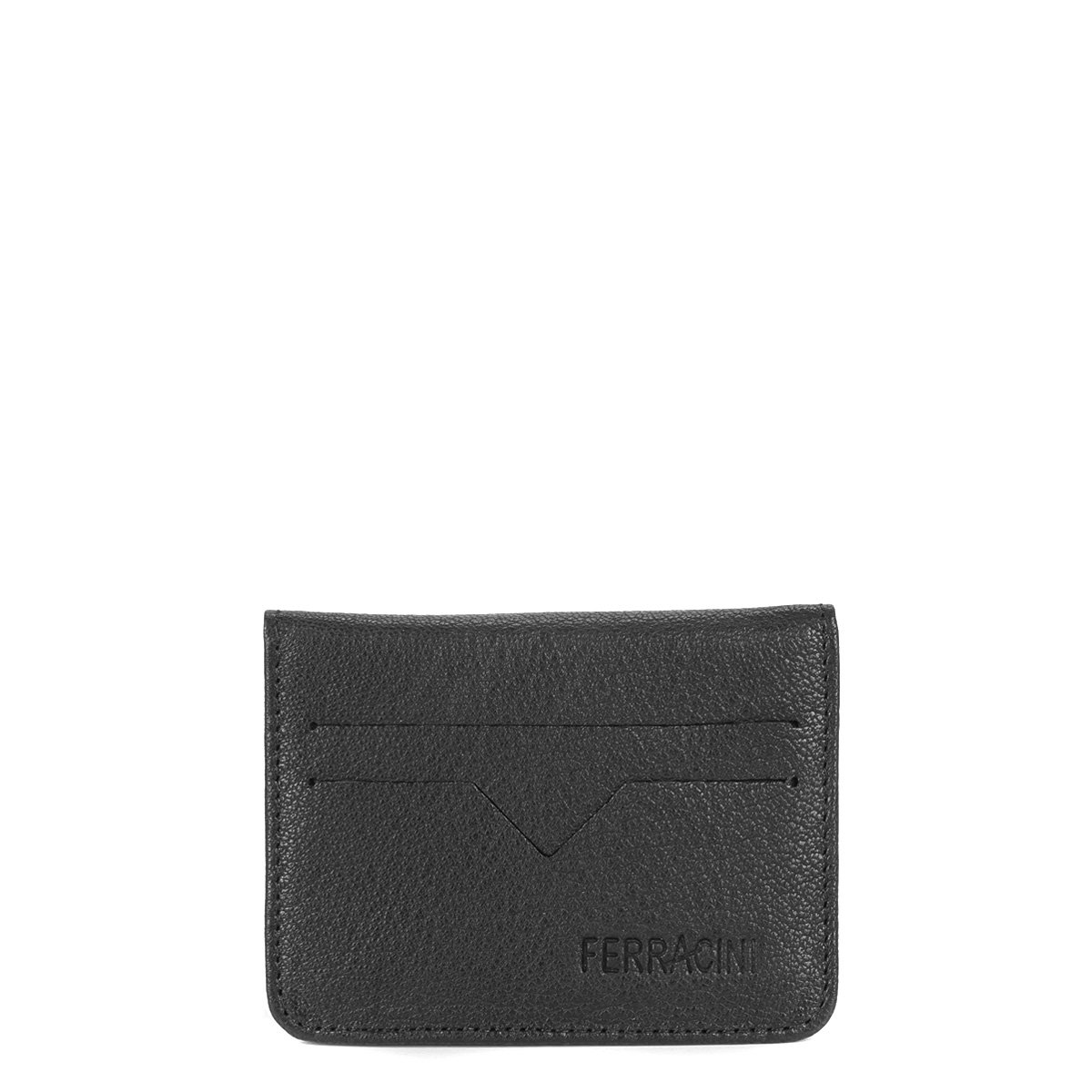 Carteira Couro Ferracini Porta Cartão Masculina - Preto Menor preço em Carteira Couro Ferracini Porta Cartão Masculina - Preto