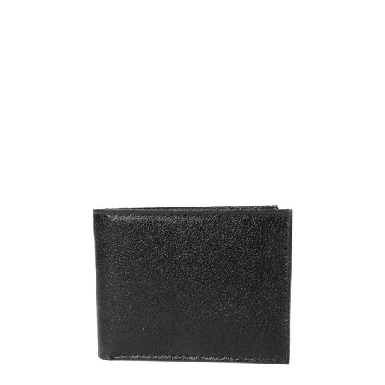 Carteira Couro Hastato Porta Cartão Masculina - Preto