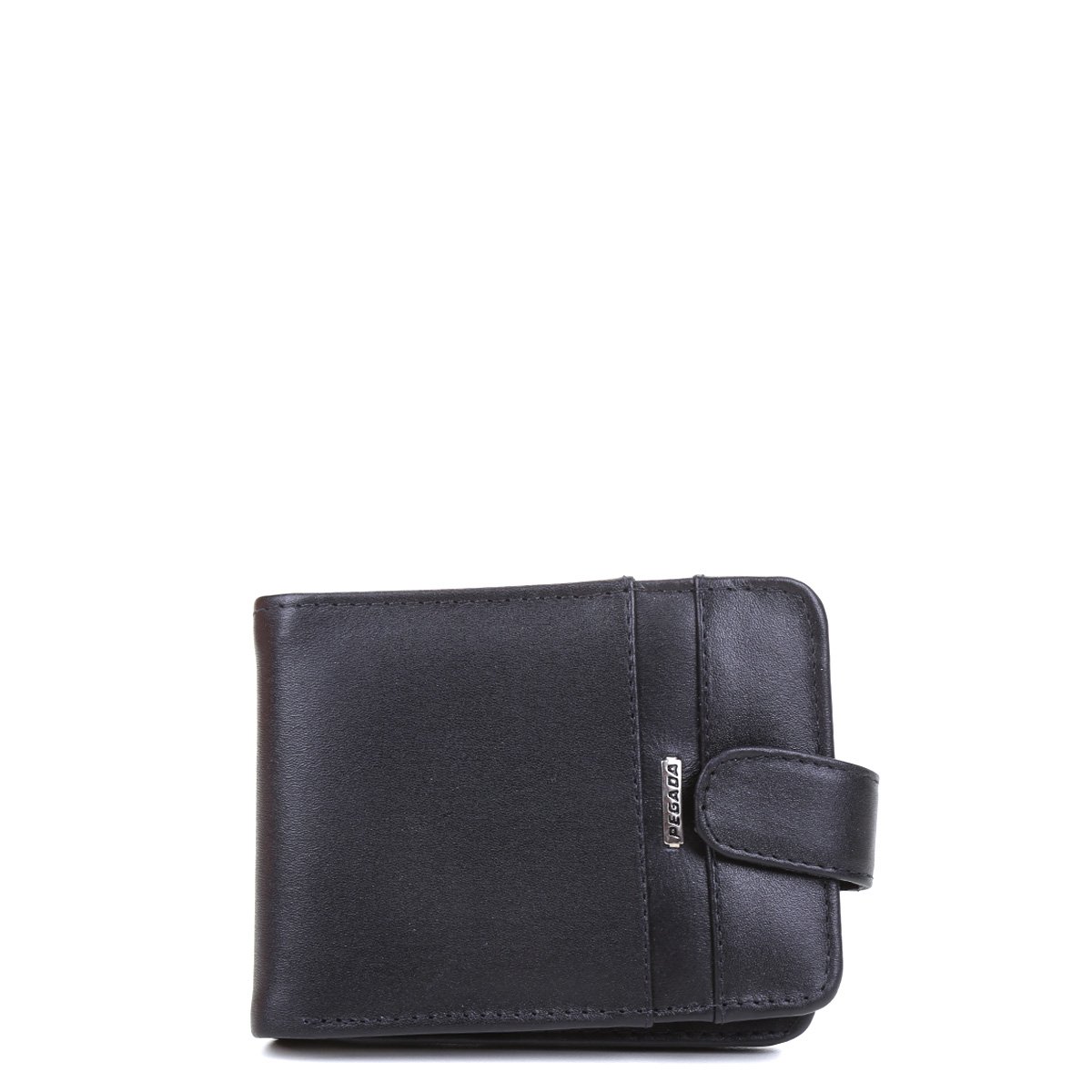 Carteira Couro Pegada Recorte Tira Masculina - Preto Menor preço em Carteira Couro Pegada Recorte Tira Masculina - Preto