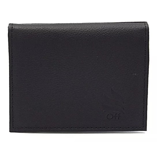 Carteira de Couro Masculina - Preto