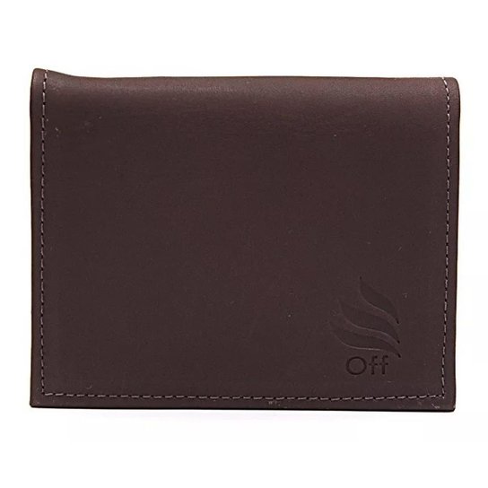 Carteira de Couro Masculina - Marrom