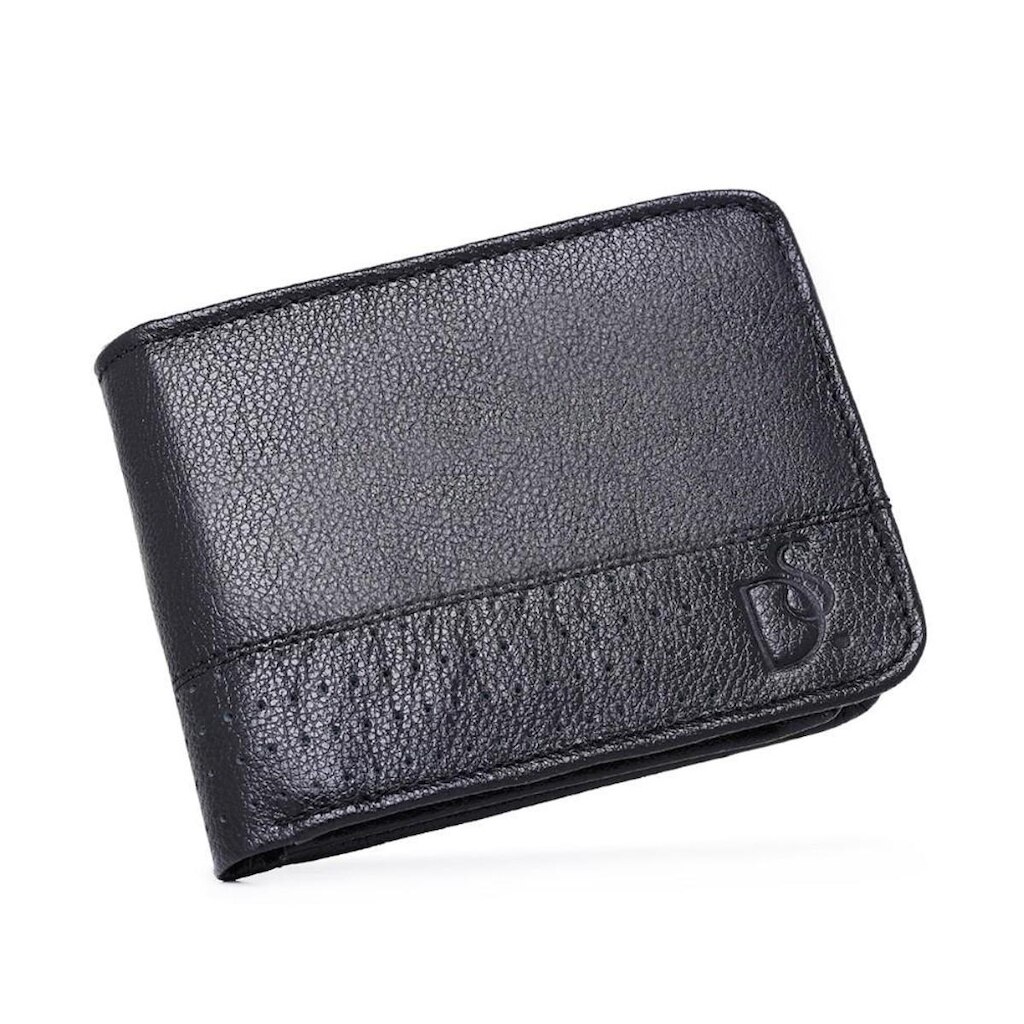 Carteira em Couro Masculina Grande Com Porta CNH Fixo Compartimento Para Moedas Cedulas Cartoes